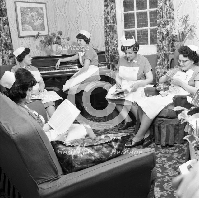 Nurses' rest room, Montague Hospital, Mexborough, South Yorkshire, 1968. Artist: Michael Walters