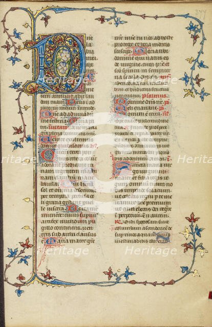 Decorated Initial D; Breviary, about 1320-1325. Creator: Unknown.