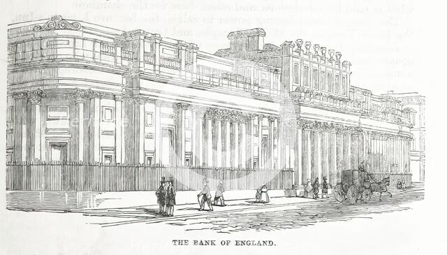 The Bank of England, 1853.  Creator: Unknown.