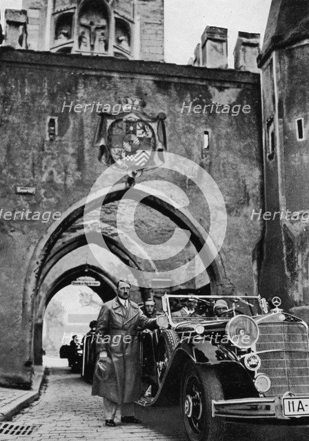 Adolf Hitler visiting Landsberg fortress, Germany, 1934. Artist: Unknown