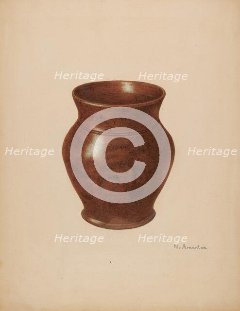 Vase, c. 1939. Creator: Nicholas Amantea.