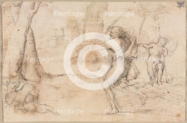 Romulus and Remus Found by Faustulus, c. 1535. Creator: Romanino (Italian, 1484/87-1562).