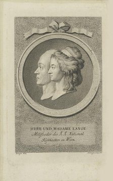 Joseph Lange (1751-1831) and Aloisia Lange, née Weber (1760-1839), 1785. Creator: Berger, Gottfried Daniel (1744-1824).