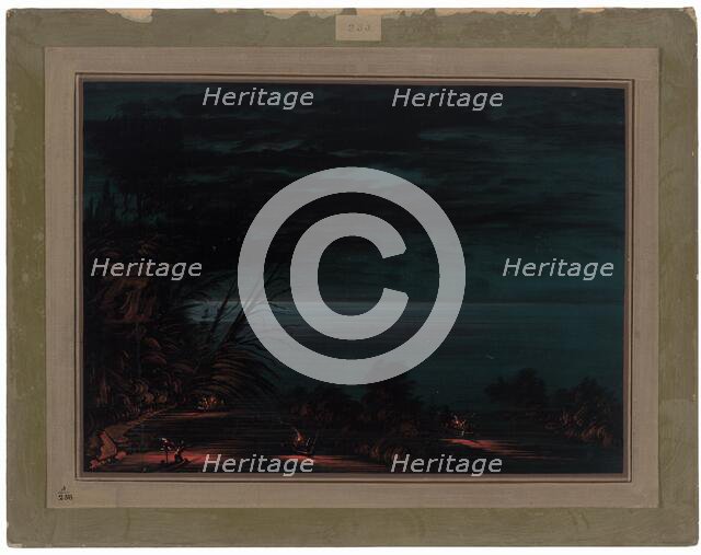 Salmon Spearing - Ottowas, 1861/1869. Creator: George Catlin.