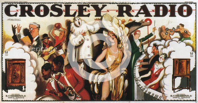 Crosley Radio, 1930. Creator: Mauzan, Achille (1883-1952).