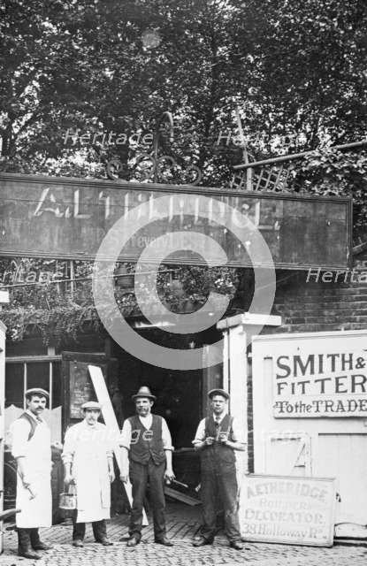 A Etheridge, a decorator's yard, Holloway Road, Islington, London, early 20th century. Artist: Unknown