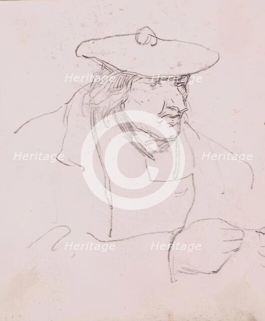 Study of Man (half-length), c1830s. Creator: John Phillip.