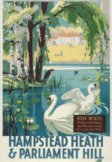 'Hampstead Heath and Parliament Hill', London County Council (LCC) Tramways poster, 1933. Artist: RF Fordred