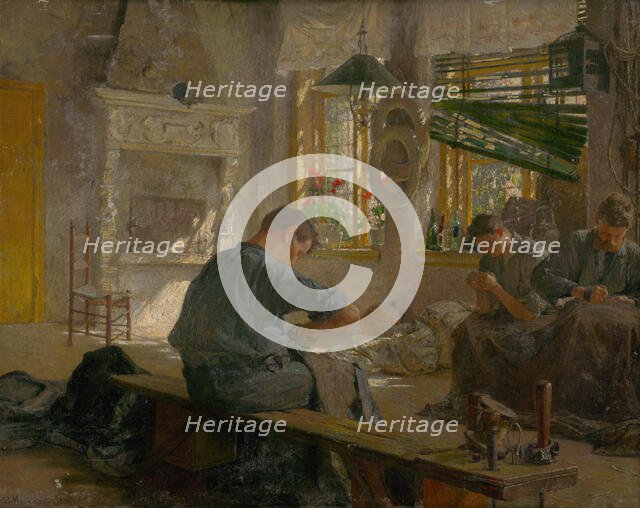 Ship Builders, around 1910. Creator: Gustav Mally.