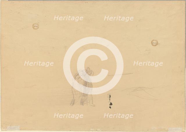 Figures in a Landscape (verso), c. 1919. Creator: Jean Louis Forain (French, 1852-1931).