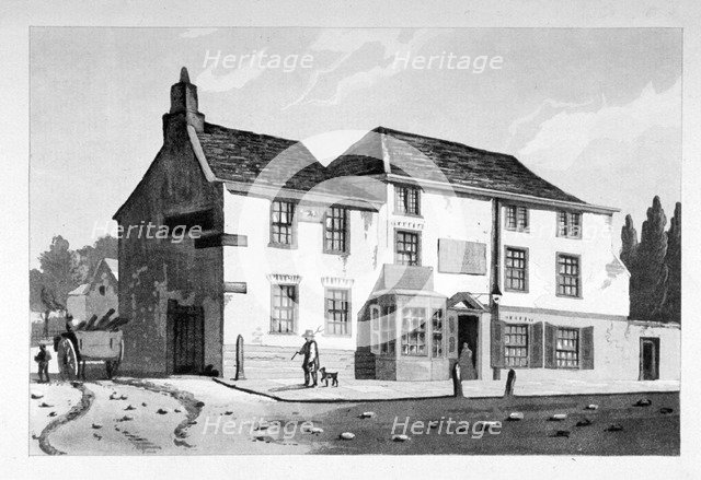 View of the Old Pied Bull Inn, Essex Road, Islington, London, c1790.                   Artist: Anon