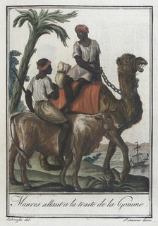 Costumes de Différents Pays, 'Maures Allant a la Traite de la Gomme', c1797. Creators: Jacques Grasset de Saint-Sauveur, LF Labrousse.