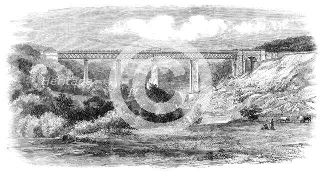 Opening of the South Durham and Lancashire Union Railway: the Tees Viaduct, 1861.  Creator: Unknown.
