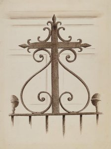 Wrought Iron Cross, 1935/1942. Creator: Unknown.