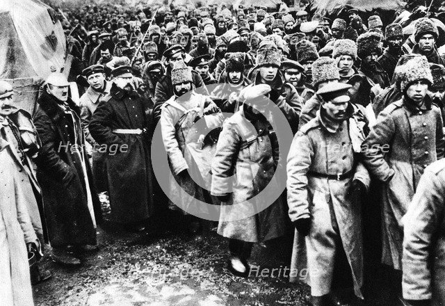 Russians taken prisoner by Germany on the Eastern front, World War I, 1914-1917. Artist: Unknown