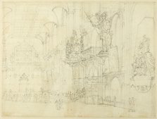 Study for Guild Hall, from Microcosm of London, c. 1808. Creator: Augustus Charles Pugin.