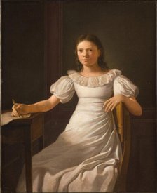 Kunstnerens sister Alvilde, 1825. Creator: Constantin Hansen.