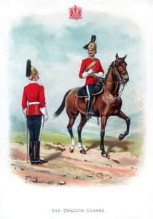 '2nd Dragoon Guards', 1915.Artist: LE Buckell