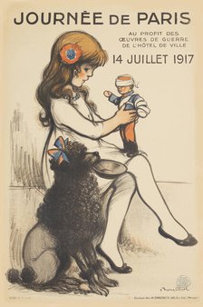 Journée de Paris au Profit des Oeuvres de Guerre , 1917. Creator: Poulbot, Francisque (1879-1946).