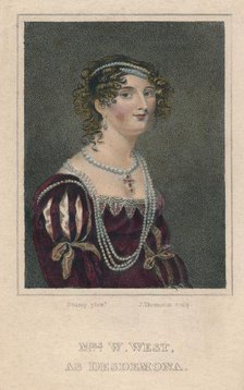 'Mrs. W. West as Desdemona', 1818. Creator: John Peter Thompson.