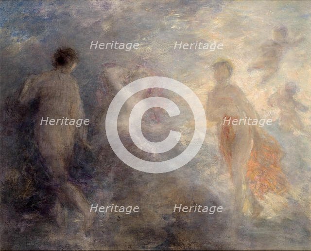 Aurora, the goddess of the dawn, drives away the night, 1904. Creator: Fantin-Latour, Henri (1836-1904).