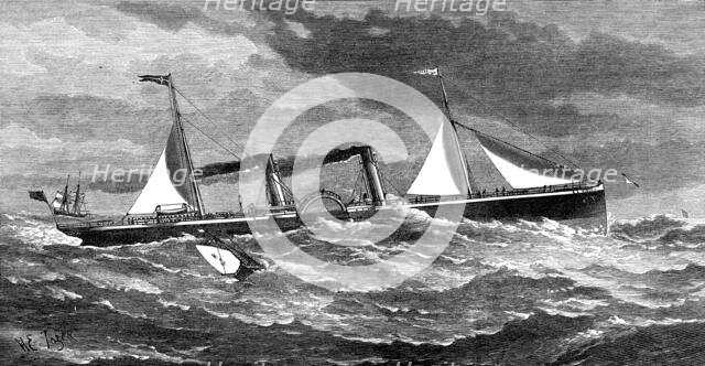 The Holyhead and Kingstown steam-boat Violet, constructed of steel, 1880. Creator: Unknown.