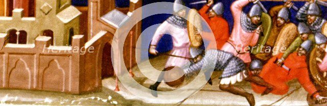 Miniature in 'Codex Justinian Institutiones Feodorum et Alia', illuminated manuscript, c. 1300, w…