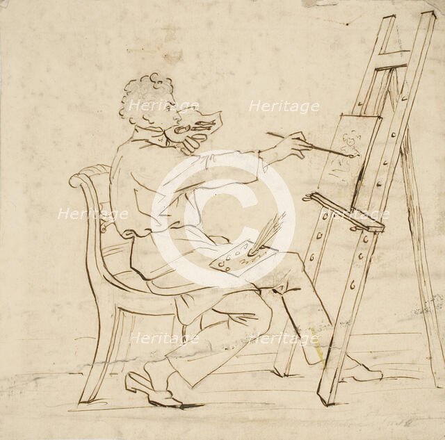 Portrait of the Swedish sculptor Qvarnström. Creator: Robert Wilhelm Ekman.