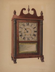 Eli Terry Clock, 1940. Creator: Herman O. Stroh.