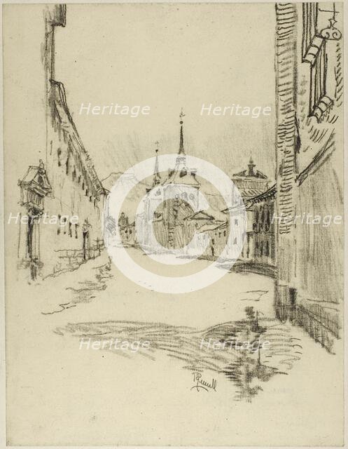 Its Streets are Wide and Silent, c. 1903. Creator: Joseph J Pennell.