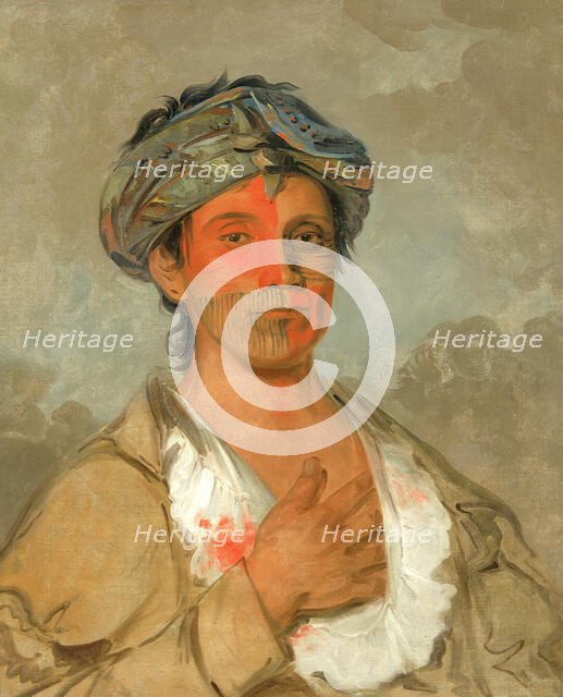 Pah-te-cóo-saw, Straight Man, Semicivilized, 1830. Creator: George Catlin.