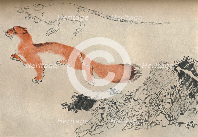 Drawing by Hokusai, c1780-1849, (1929). Artist: Hokusai