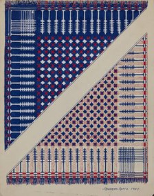 Coverlet, 1937. Creator: J. Howard Iams.