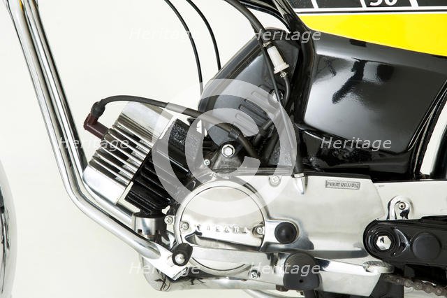 1987 Yamaha FS1E moped. Creator: Unknown.