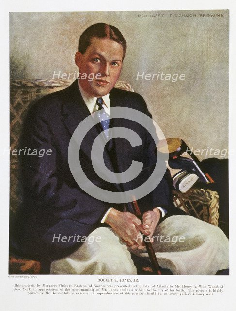 Portrait of Bobby Jones, 1930. Artist: Margaret Fitzhugh Browne