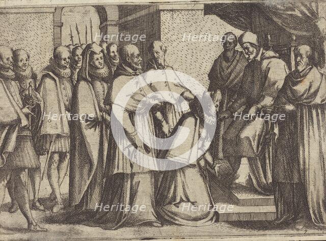 Papal Audience [verso], 1612. Creator: Jacques Callot.