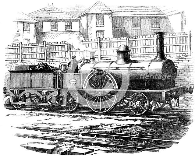 M'Connells British locomotive machine, presented at the Exposition Universelle in Paris, June 1855.