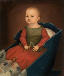 Baby in Blue Cradle, c. 1840. Creator: Unknown.