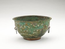 Bowl with painted designs, Han dynasty, 206 BCE-220 CE. Creator: Unknown.