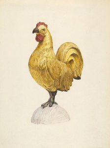 Gilded Wooden Rooster, 1935/1942. Creator: Karl J. Hentz.