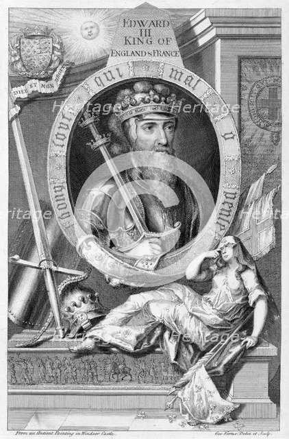 Edward III, 14th century King of England, (18th century). Artist: George Vertue
