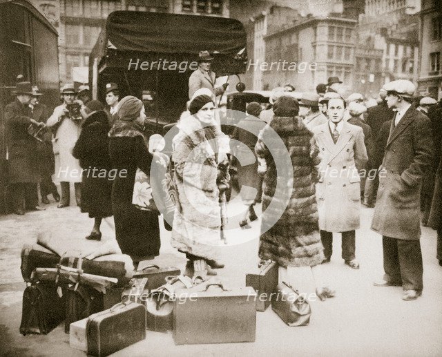 Radical 'hunger marchers' gathering in New York, USA, Great Depression, November 1932. Artist: Unknown