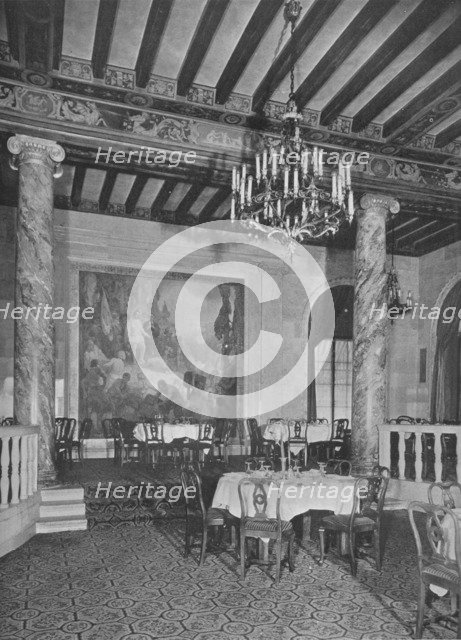 Detail at end of main dining room, Mount Royal Hotel, Montreal, Canada, 1923.  Artist: Unknown.