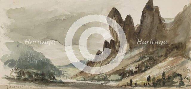 Mountain landscape in Thuringia, 1840. Creator: Johannes Tavenraat.