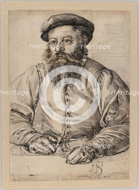 Portrait of a Bearded Man, 1576. Creator: Tobias Stimmer.