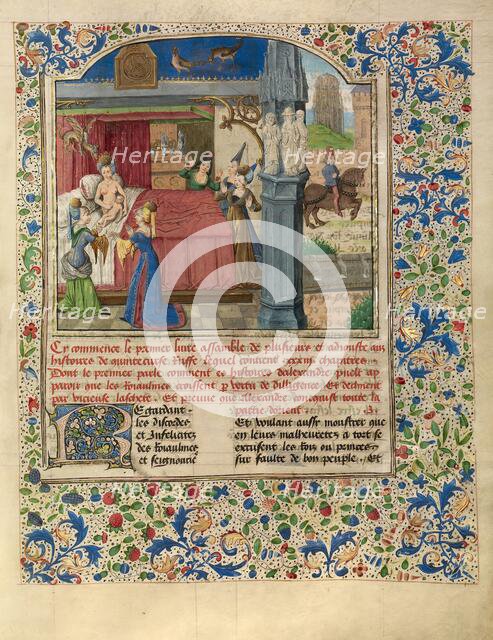 The Birth of Alexander; Livre des fais d'Alexandre le grant, about 1470-1475. Creator: Master of the Jardin de vertueuse consolation.