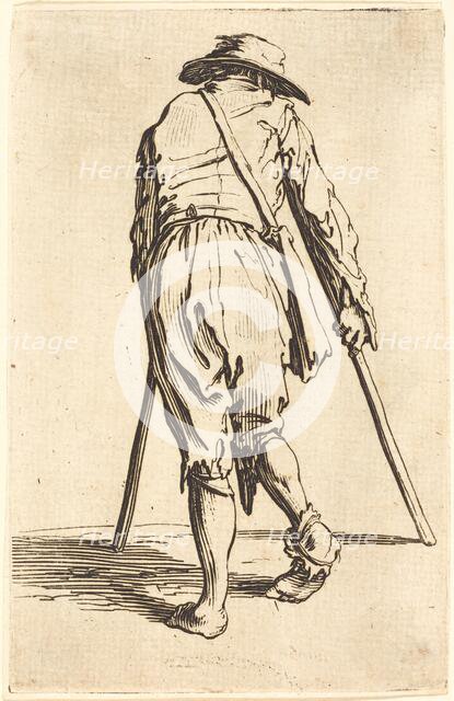Beggar with Crutches and Hat, Back View, c. 1622. Creator: Jacques Callot.