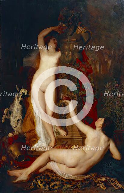 Two Bacchantes, 1874. Creator: Eugen Felix.