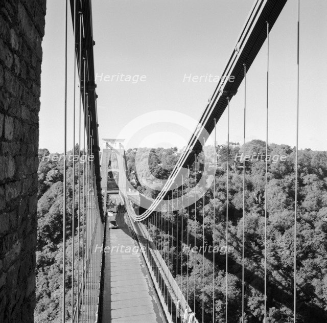 Clifton Suspension Bridge, Clifton, Bristol, 1954. Artist: Eric de Maré