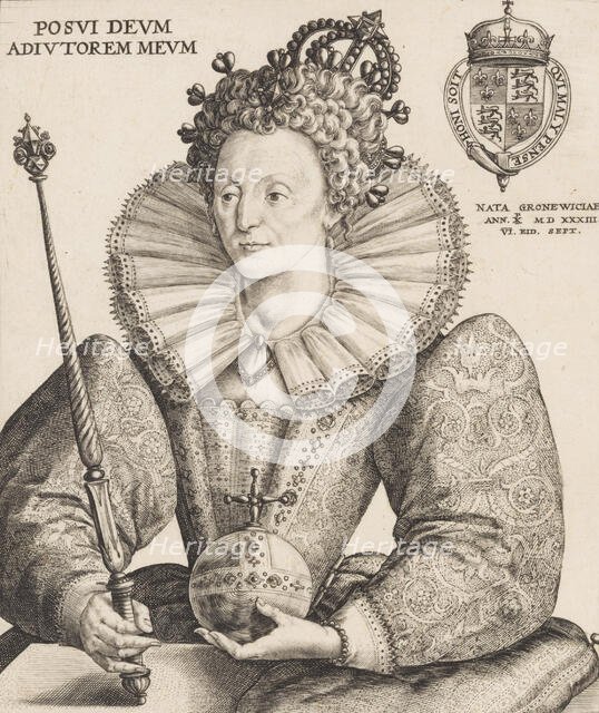 Queen Elizabeth I, 1592. Creator: Crispijn de Passe I.